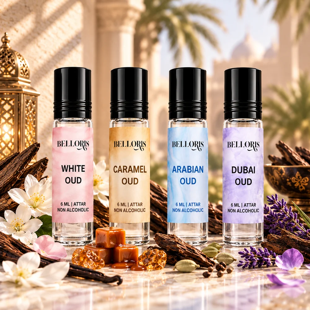 Belloris Oud Attar Set 4 — 4 × 6 ml